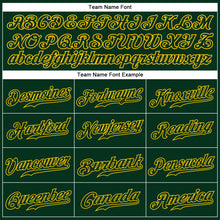 Laden Sie das Bild in den Galerie-Viewer, Custom Green Green-Gold Authentic Baseball Jersey