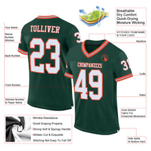 Charger l'image dans la galerie, Custom Green White-Orange Mesh Authentic Throwback Football Jersey