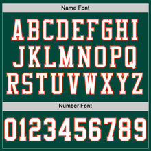 Charger l'image dans la galerie, Custom Green White-Orange Mesh Authentic Throwback Football Jersey
