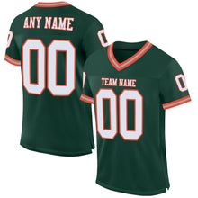 Charger l'image dans la galerie, Custom Green White-Orange Mesh Authentic Throwback Football Jersey