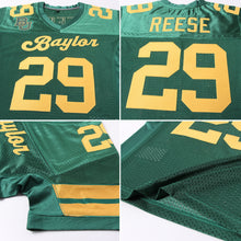 Load image into Gallery viewer, Custom Green Gold Mesh Authentic Football Jersey
