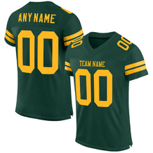 Load image into Gallery viewer, Custom Green Gold Mesh Authentic Football Jersey

