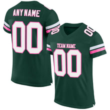 Charger l'image dans la galerie, Custom Green White-Pink Mesh Authentic Football Jersey