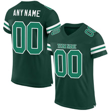 Load image into Gallery viewer, Custom Green Kelly Green-White Mesh Authentic Football Jersey