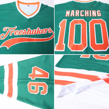 Загрузить изображение в средство просмотра галереи, Custom Green Orange-White Hockey Jersey