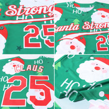 Charger l'image dans la galerie, Custom Green Red-White Christmas 3D Authentic Baseball Jersey