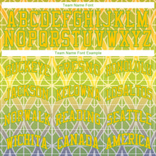 Load image into Gallery viewer, Custom Green Gold-Neon Green 3D Pattern Design Authentic Baseball Jersey