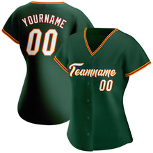 Load image into Gallery viewer, Custom Green White-Gold Authentic Baseball Jersey