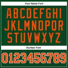 Load image into Gallery viewer, Custom Green Orange-White Authentic Sleeveless Baseball Jersey