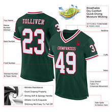 Charger l'image dans la galerie, Custom Green White-Red Mesh Authentic Throwback Football Jersey