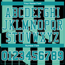 Загрузить изображение в средство просмотра галереи, Custom Green Aqua-Black Round Neck Sublimation Basketball Suit Jersey