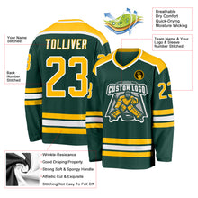 Загрузить изображение в средство просмотра галереи, Custom Green Gold-White Hockey Jersey