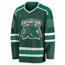 Загрузить изображение в средство просмотра галереи, Custom Green Kelly Green-White Hockey Jersey