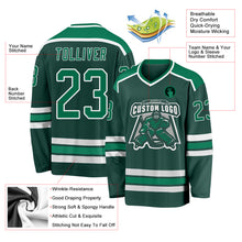 Загрузить изображение в средство просмотра галереи, Custom Green Kelly Green-White Hockey Jersey