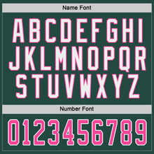 Загрузить изображение в средство просмотра галереи, Custom Green Pink-White Hockey Jersey