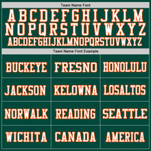 Load image into Gallery viewer, Custom Green Orange-White Mesh Authentic Football Jersey