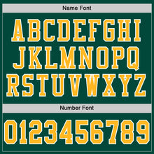 Load image into Gallery viewer, Custom Green Gold-White Mesh Authentic Football Jersey