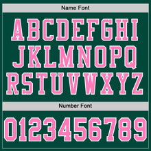 Load image into Gallery viewer, Custom Green Pink-White Mesh Authentic Football Jersey
