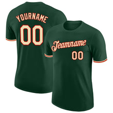 Load image into Gallery viewer, Custom Green Cream-Red Performance T-Shirt
