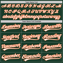 Load image into Gallery viewer, Custom Green White-Orange Authentic Baseball Jersey