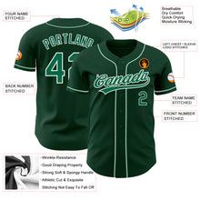 Load image into Gallery viewer, Custom Green Kelly Green-White Authentic Baseball Jersey