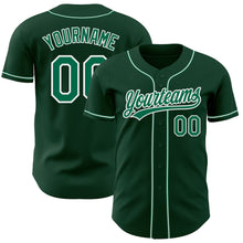 Load image into Gallery viewer, Custom Green Kelly Green-White Authentic Baseball Jersey