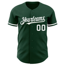 Загрузить изображение в средство просмотра галереи, Custom Green White Authentic Baseball Jersey