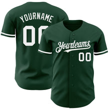 Загрузить изображение в средство просмотра галереи, Custom Green White Authentic Baseball Jersey