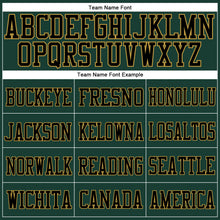 Load image into Gallery viewer, Custom Green Black-Old Gold Mesh Authentic Football Jersey