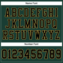 Load image into Gallery viewer, Custom Green Black-Old Gold Mesh Authentic Football Jersey