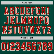Load image into Gallery viewer, Custom Green Red-Cream Mesh Authentic Football Jersey