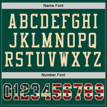 Laden Sie das Bild in den Galerie-Viewer, Custom Green Vintage USA Flag-City Cream Mesh Authentic Football Jersey