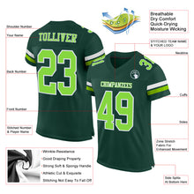 Laden Sie das Bild in den Galerie-Viewer, Custom Green Neon Green-White Mesh Authentic Football Jersey