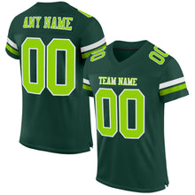 Laden Sie das Bild in den Galerie-Viewer, Custom Green Neon Green-White Mesh Authentic Football Jersey