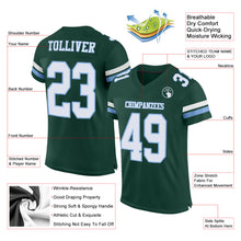 Load image into Gallery viewer, Custom Green White-Light Blue Mesh Authentic Football Jersey