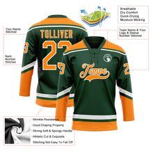 Загрузить изображение в средство просмотра галереи, Custom Green Bay Orange-White Hockey Lace Neck Jersey