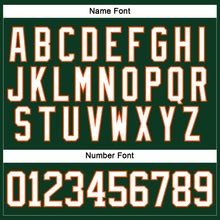 Charger l'image dans la galerie, Custom Green White-Orange Hockey Lace Neck Jersey