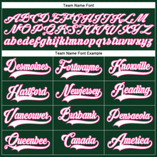 Charger l'image dans la galerie, Custom Green White-Pink Hockey Lace Neck Jersey
