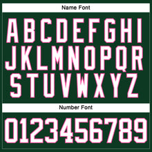 Charger l'image dans la galerie, Custom Green White-Pink Hockey Lace Neck Jersey