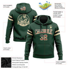 Charger l'image dans la galerie, Custom Stitched Green Vintage USA Flag City Cream-Black Football Pullover Sweatshirt Hoodie