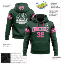 Charger l'image dans la galerie, Custom Stitched Green Pink-White Football Pullover Sweatshirt Hoodie
