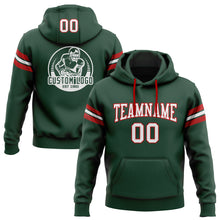 Charger l'image dans la galerie, Custom Stitched Green White-Red Football Pullover Sweatshirt Hoodie