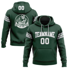 Charger l'image dans la galerie, Custom Stitched Green White-Gray Football Pullover Sweatshirt Hoodie