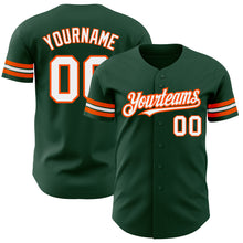 Charger l'image dans la galerie, Custom Green White-Orange Authentic Baseball Jersey