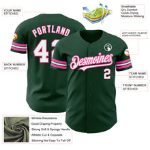 Charger l'image dans la galerie, Custom Green White-Pink Authentic Baseball Jersey