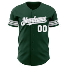 Загрузить изображение в средство просмотра галереи, Custom Green White-Gray Authentic Baseball Jersey