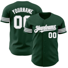 Загрузить изображение в средство просмотра галереи, Custom Green White-Gray Authentic Baseball Jersey