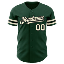 Загрузить изображение в средство просмотра галереи, Custom Green Cream-Black Authentic Baseball Jersey