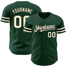 Загрузить изображение в средство просмотра галереи, Custom Green Cream-Black Authentic Baseball Jersey