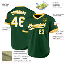 Charger l'image dans la galerie, Custom Green White-Gold Authentic Throwback Baseball Jersey